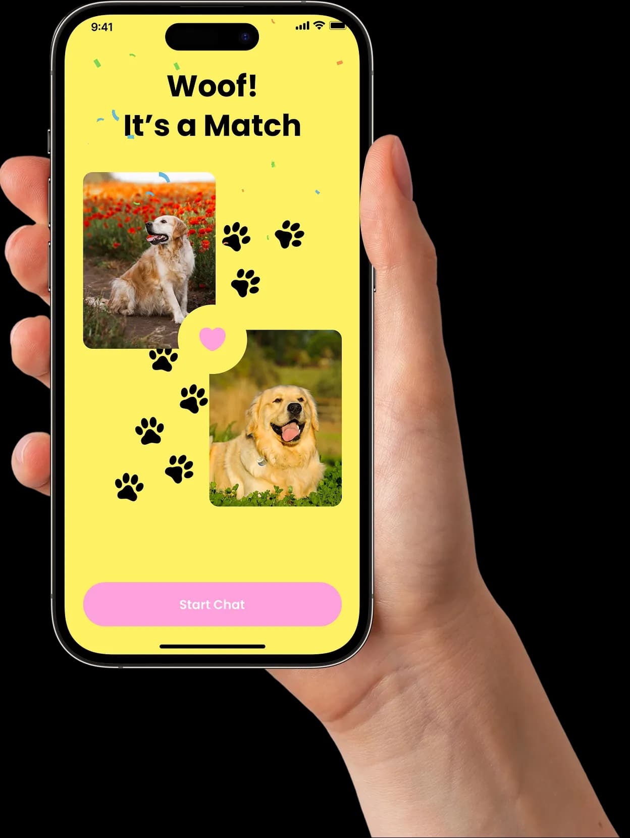 Doxie app - Woof It's a Match screen
